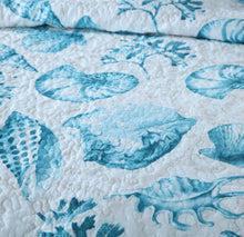 Sale 3 piece cotton bedspread coverlet blue nautical reversible vibrant colourful cultural inspired summer reversible