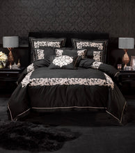 Palazzo cotton quilt cover set by Alex Perry black gold