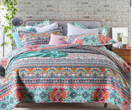 Sale 3 piece cotton bedspread coverlet  colour Moroccan vibrant colourful cultural inspired summer reversible sale