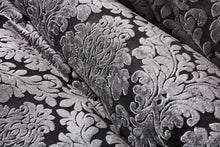 2023 Sale Logan and mason Constantine damask charcoal grey velvet silver grey elegant royal queen quilt cover set