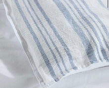 Bianca quilt cover cayman king cotton blue white Hampton modern stripe