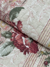 3 piece cotton bedspread pink beige coverlet girl pink vintage provincial floral pretty cotton reversible quilted