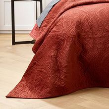 Dynasty terracotta Bianca velvet coverlet single king single double  3 piece set bianca