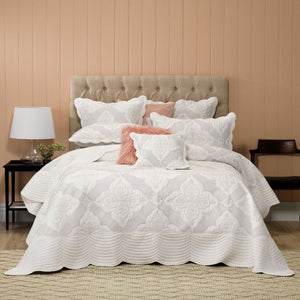 Madison by bianca queen king bedspread  6 piece set includes  cushion & european bridal