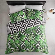 Logan & Mason Esque Raphis Quilt Cover Set Green SINGLE