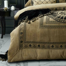 3pcs Massimo Gold quilt cover set by Davinci black gold luxury queen luxury classic bold