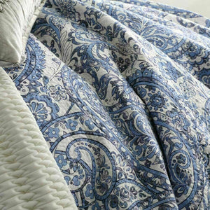 new 3PCS Private Collection Audenza Blue Quilt Cover Set Range Blue white King