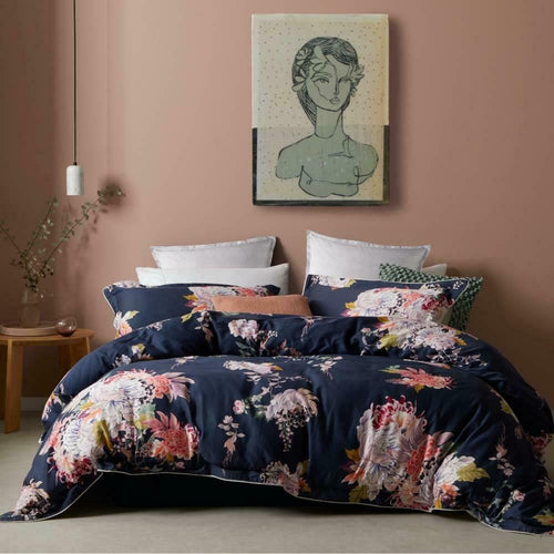 new 3PCS Hope navy Quilt Cover Set By Logan and Mason Navy floral cotton king