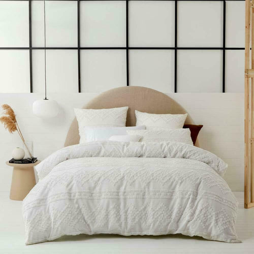 new 3pcs Logan & Mason IDAHO WHITE QUILT COVER SET cotton white bridal king