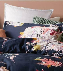 new 3PCS Hope navy Quilt Cover Set By Logan and Mason Navy floral cotton king